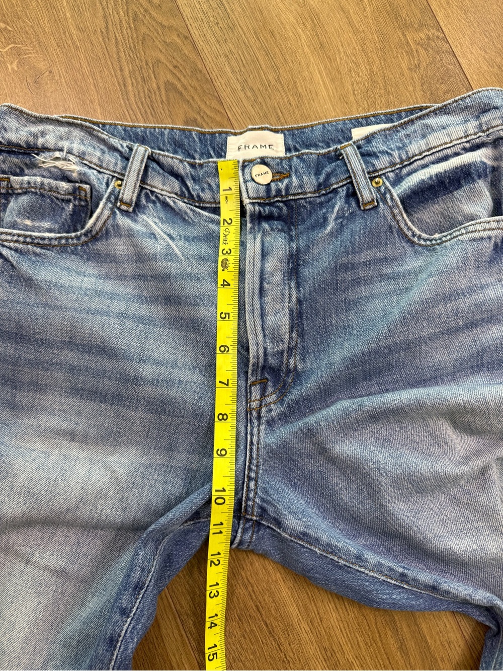 Frame Le Slouch Straight Leg Jeans In Newell Size 28 - Picture 12 of 13